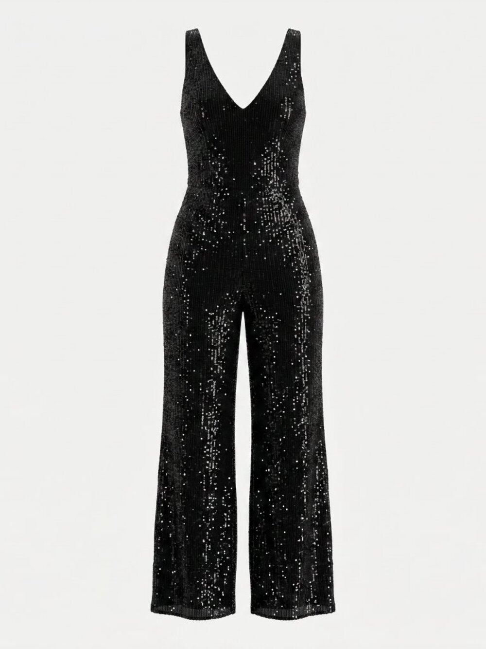 La Femme Curve Sequin Jumpsuit